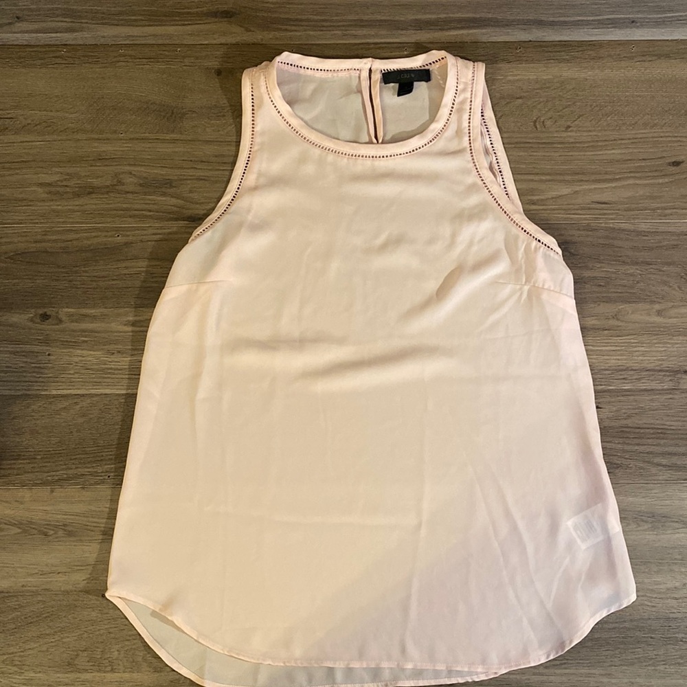 J. Crew blush pink top key hole back summer 2018  size 0